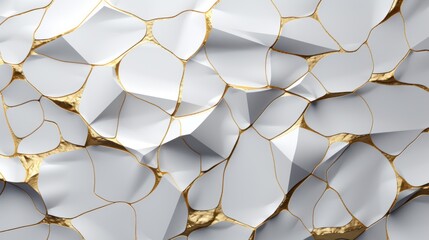 abstract background, golden and white cracks

