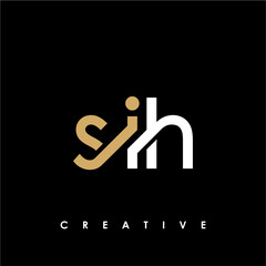 SIH Letter Initial Logo Design Template Vector Illustration