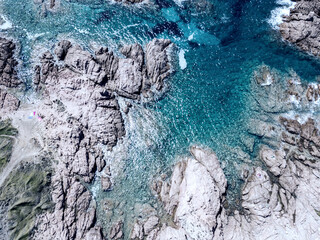Aerial view of tuscany coast and sea - 722046311