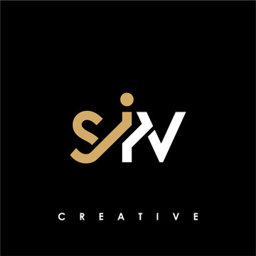 SIV Letter Initial Logo Design Template Vector Illustration