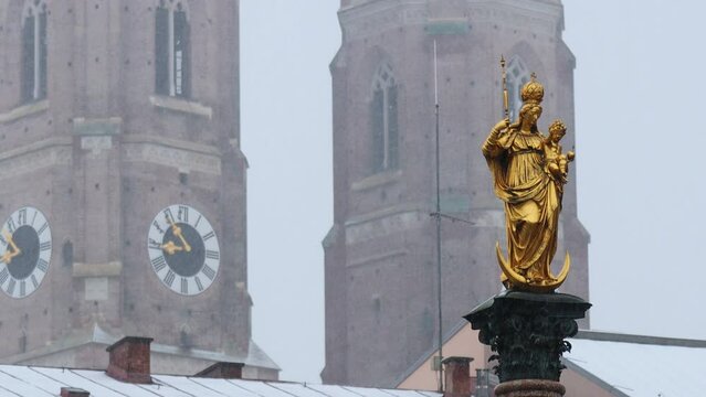 historic munich germany in winter 4k 25fps video