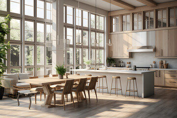 Fototapeta premium open concept kitchen