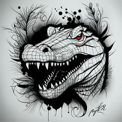 Naklejka premium Animal Tattoo