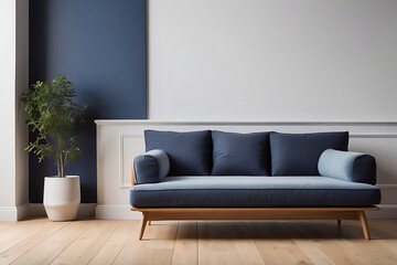 Lounge in Luxury with a Contemporary Blue Sofa in a Modern Home Setting