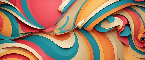Background wallpaper pattern in abstract retro colors