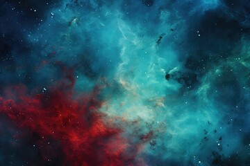 Fototapeta na wymiar Interstellar Dreamscape: A Mesmerizing Nebula's Dance Among Celestial Bodies - Generative AI