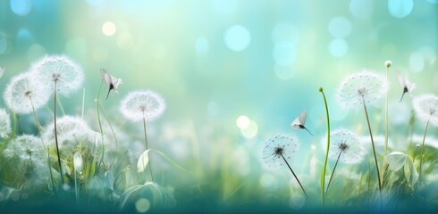 Whimsical Flight: Delicate Butterflies Dancing Over a Field of Daisies - Generative AI