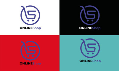 Shopping cart logo and shopping bags logo vecto, logo, Shoping logo, shoping bag, logo shoping, Business logo