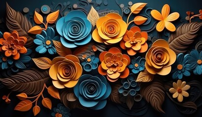 Enchanting Digital Bouquet: A Rich Tapestry of Floral Artistry - Generative AI