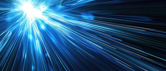 Futuristic energy technology concept light speed stripes lines with blue color Abstract, science