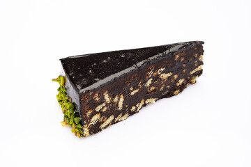 Lazy cake or mosaic cake. İsolated mosaic cake