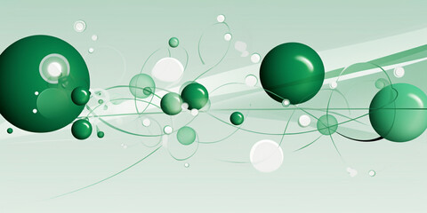 Green little line background, Stylish  pale green Balls