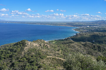Fototapeta na wymiar northern cyprus morphou bay view from a high mountain 11
