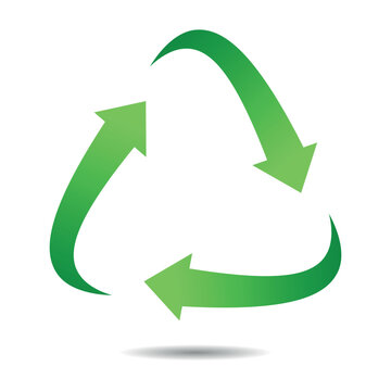Modern recycle logo green gradient