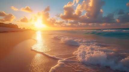 sunset at the sea. Generative Ai