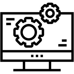 Monitor Settings Vector Icon