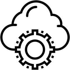Cloud Settings Vector Icon