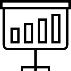 Graph Presentation Vector Icon