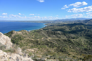Fototapeta na wymiar northern cyprus morphou bay view from a high mountain 10