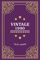 Fototapeta na wymiar Victorian Style Book Cover Background template design