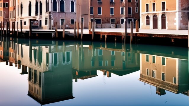 Iconic Canals Reflecting Traditional Architecture