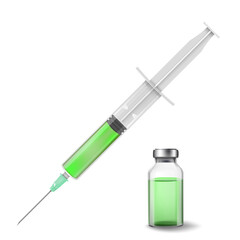 Plastic Medical Syringe Isolated on White Background