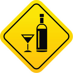 Drink sign. Vector illustration