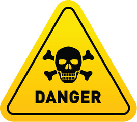 Obraz premium Danger sign. Vector illustration