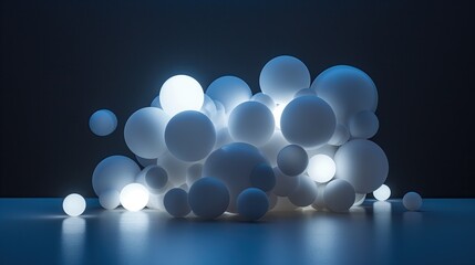 Organic Shape Made From Glowing Spheres