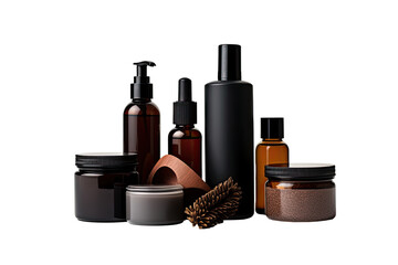 Ayurvedic medicine cream ingredients, such as henna powder, essential oils, lotion and herbs, with a sense of natural and organic ingredients. Sense of health and wellness. cosmetic products mock-up