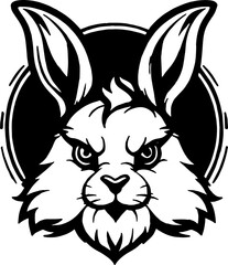 Rabbit icon isolated on white background 