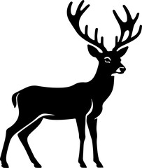 Deer silhouette icon isolated on white background
