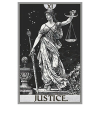 Vintage Tarot Card The Justice