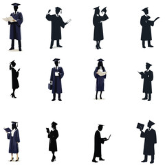 	
graduated students silhouettes , graduated students hat silhouettes ,degree silhouettes , degree hat silhouettes , university students silhouettes	
