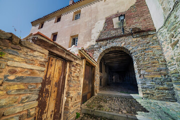 Medieval passage in Yanguas village. Soria. Spain. Europe.