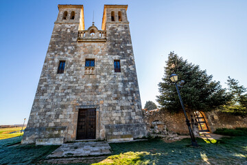 The Castroboda hermitage at the village of Maderuelo. Segovia. Spain. Europe.