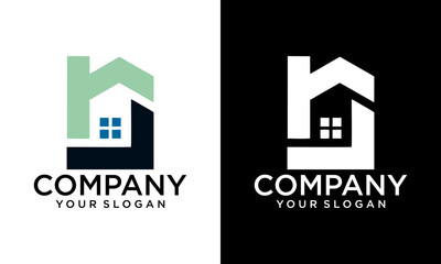 RJ house - House logo on white background