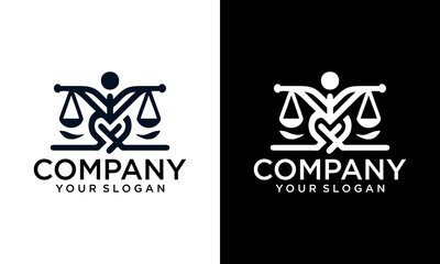 Abstract People Logo. Blue Rounded Line Linked Human Icon Pulse Wave Style isolated on White Background. Usable for Teamwork and Family Logos. Flat Vector Logo Design Template Element