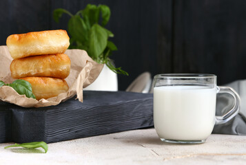 fried pies for snack on a wooden board