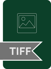TIFF File format icon  Bottle Green fill