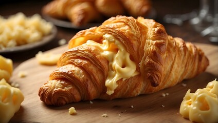 croissant filled with cheese