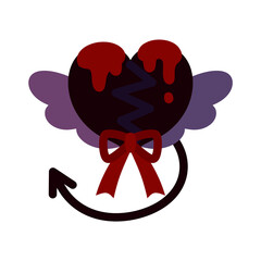 ブラックつぎはぎエンジェルハートなアイコン❤︎PNG