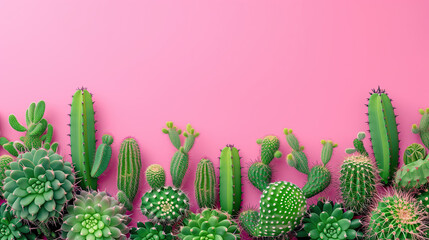 cactus on pink