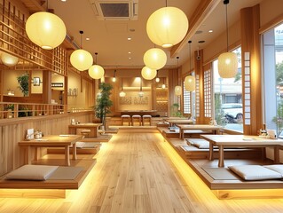 interior in a Japanese restaurant