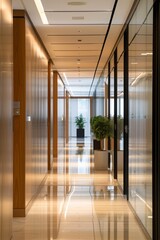 office corridor interior.