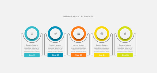 Infographics business colorful elements design