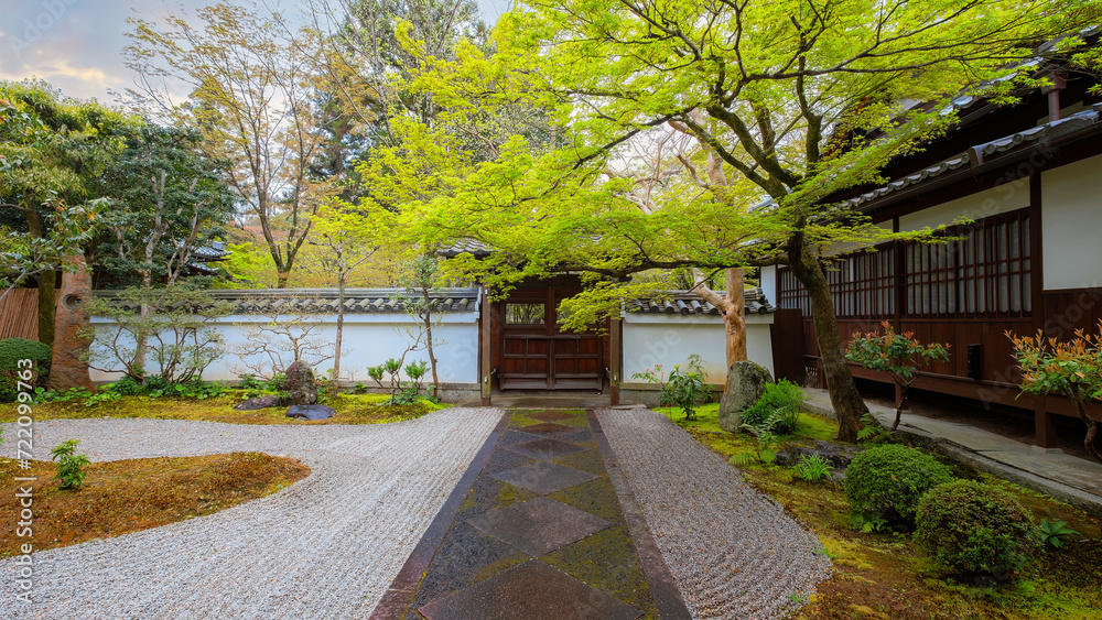 Canvas Prints japanese garden at shinnyodo temple in kyoto, japan