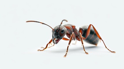 ant on white background.