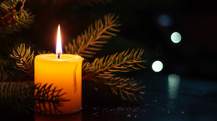 Obraz na płótnie Canvas christmas tree with candles