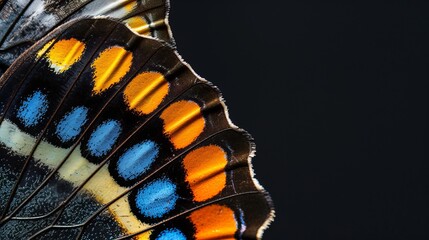 butterfly wing closeup with space for text.
